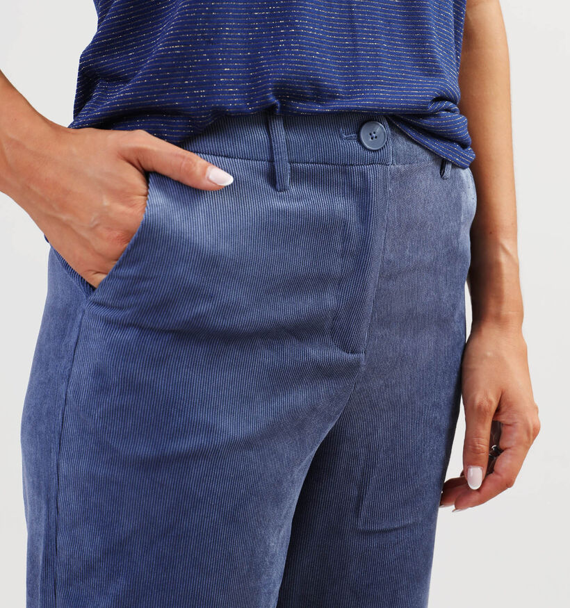 Vila Courdie Pantalon en corduroy en Bleu pour femmes (345028)