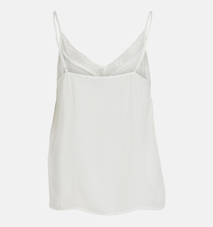 Vila Cava V-Neck Lace Singlet Débardeur en Blanc pour femmes (335456)