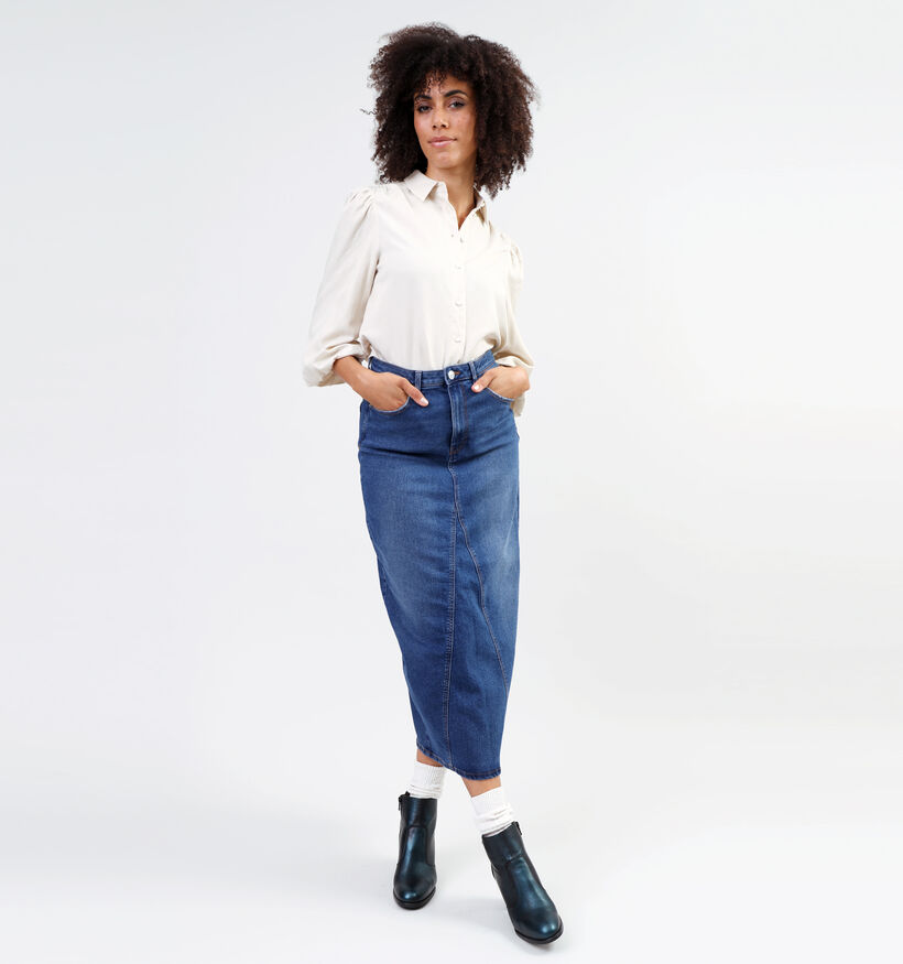 Pieces Atikka Jupe en jeans en Bleu pour femmes (351335)