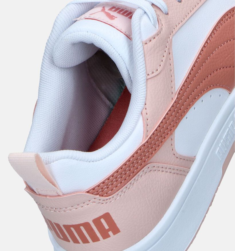 Puma Rebound v6 Roze Sneakers voor meisjes (343139) - geschikt voor steunzolen