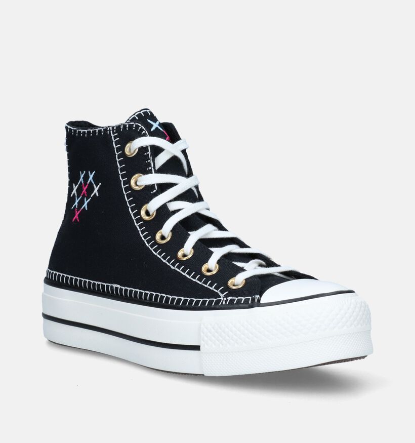 Converse Chuck Taylor All Star Lift Baskets en Noir pour femmes (341502)