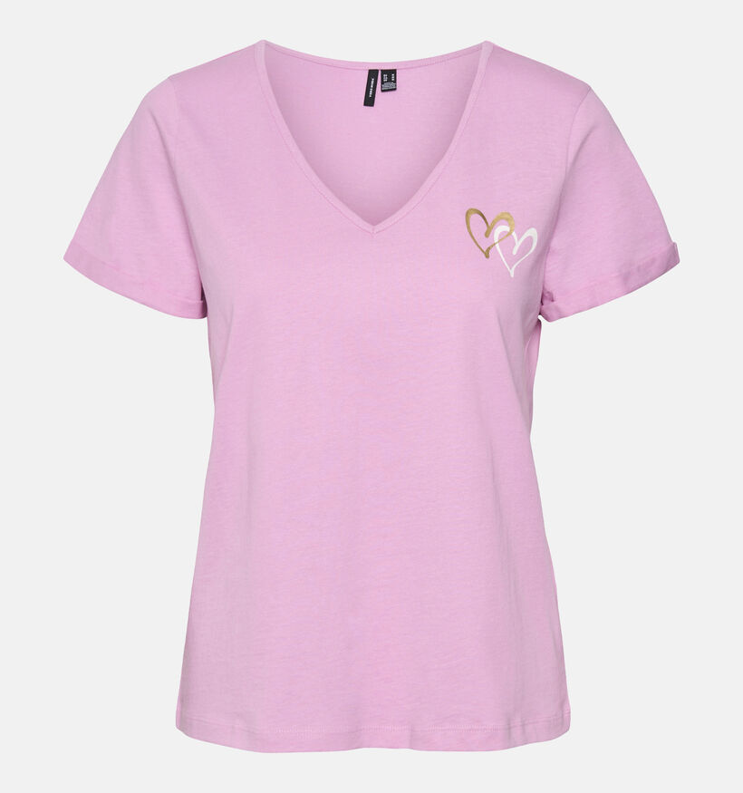 Vero Moda Heart Roze T-shirt voor dames (335356)