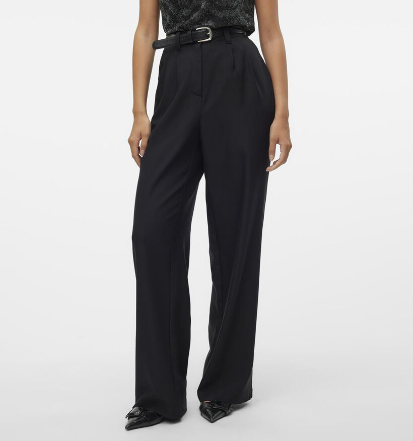 Vero Moda Selah Pantalon large habillé en Noir L30 pour femmes (349076)