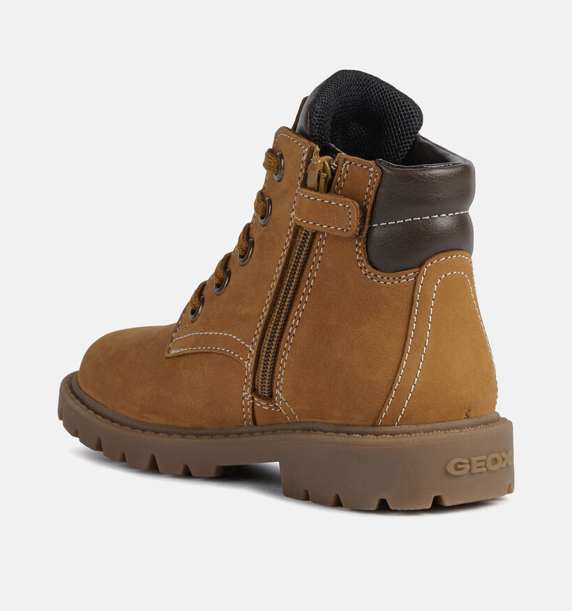 Geox Shaylax Naturel Bottines voor jongens (344555) - geschikt voor steunzolen