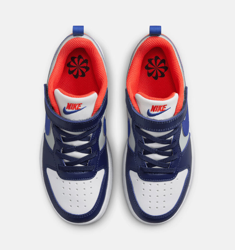 Nike Court Borough Blauwe Sneakers voor jongens, meisjes (344713)