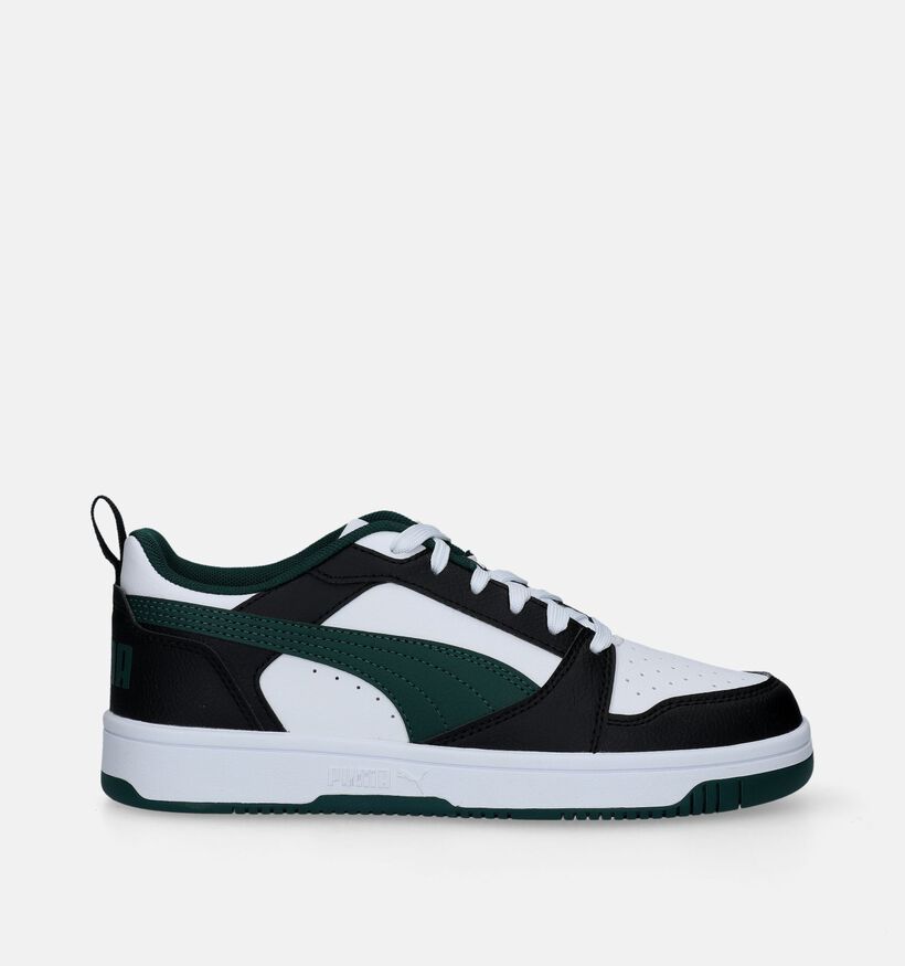 Puma Rebound v6 Zwarte Sneakers voor jongens, meisjes (342863)