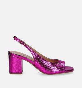 Signatur Sandales avec talon en Rose pour femmes (342062)