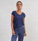 Pieces Billo Blauw T-shirt met V-hals voor dames (345001)