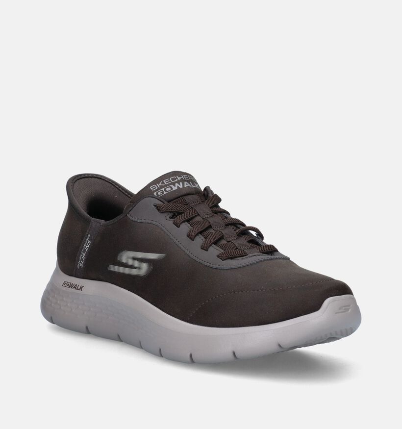 Skechers Go Walk Flex Bruine Slip-ins voor heren (345196)