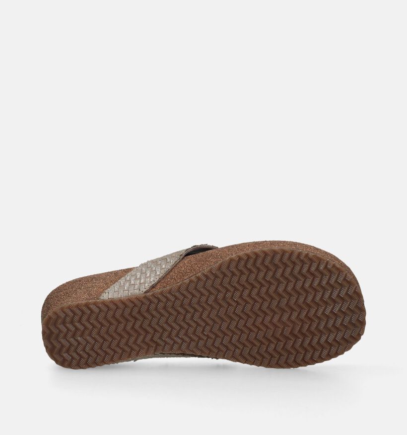 Lazamani Gouden Teenslippers Met Sleehak voor dames (338378)