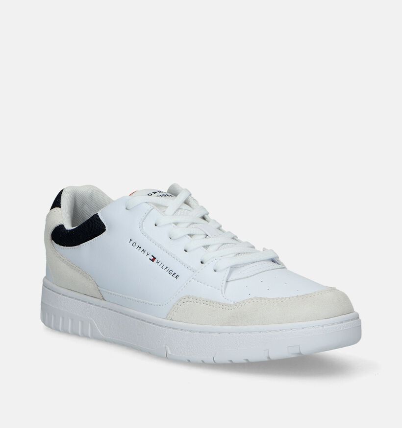 Tommy Hilfiger Basket Core LTH Mix Ess Witte Veterschoenen voor heren (342736) - geschikt voor steunzolen