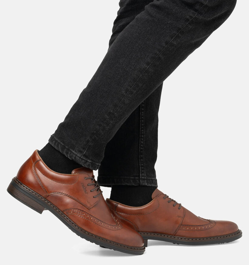 Rieker Chaussures classiques en Cognac pour hommes (344389)