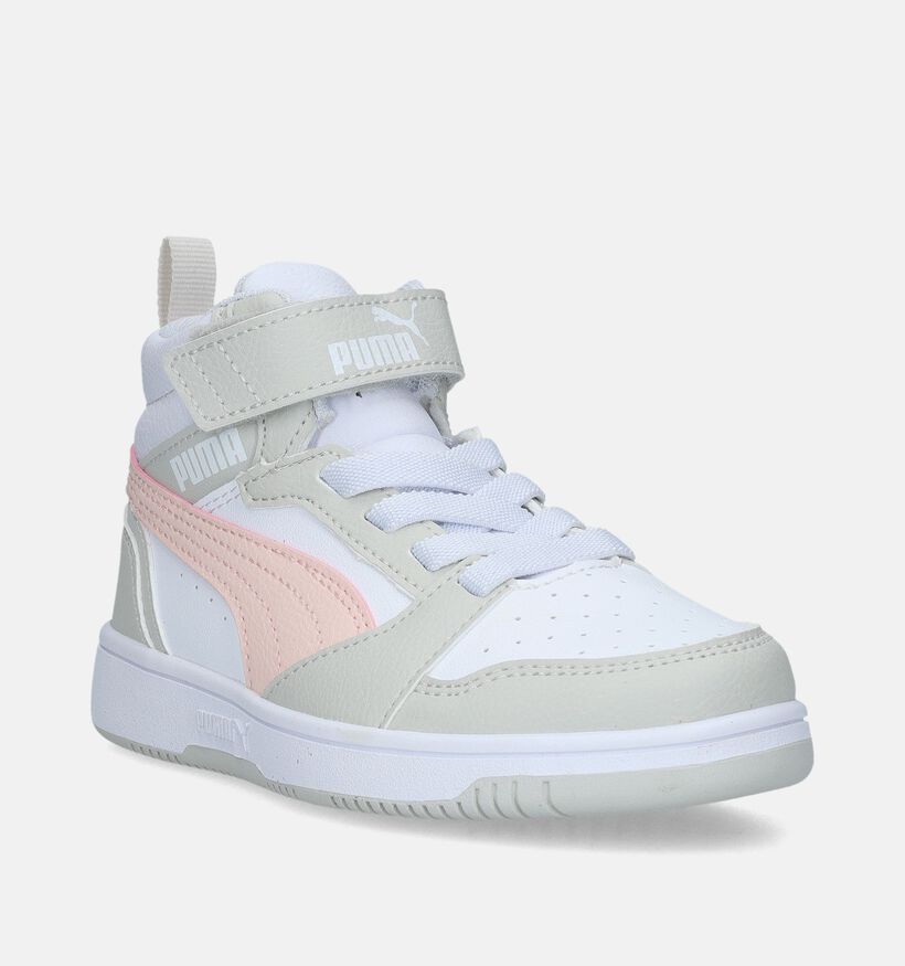 Puma Rebound v6 Baskets en Blanc pour filles (342850)