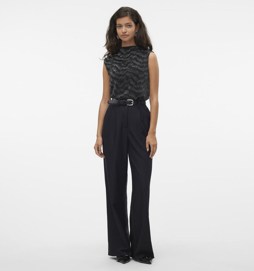 Vero Moda Selah Pantalon large habillé en Noir L30 pour femmes (349076)