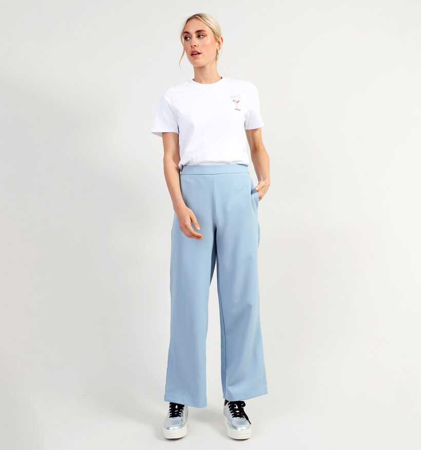 Pieces Bozzy Pantalon large en Bleu L30 pour femmes (345003)