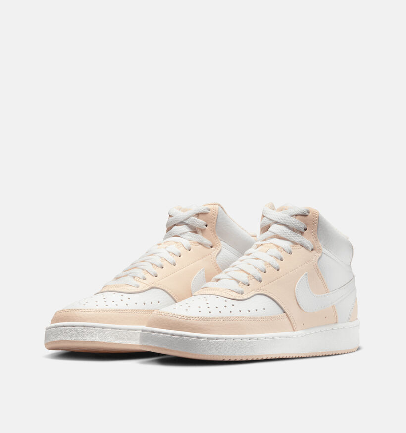 Nike Court Vision Mid Baskets en Blanc pour femmes (343725)