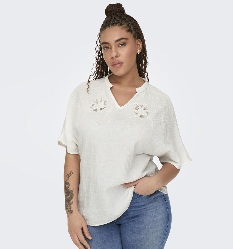 ONLY Carmakoma Thyra Witte Blouse voor dames (343491)