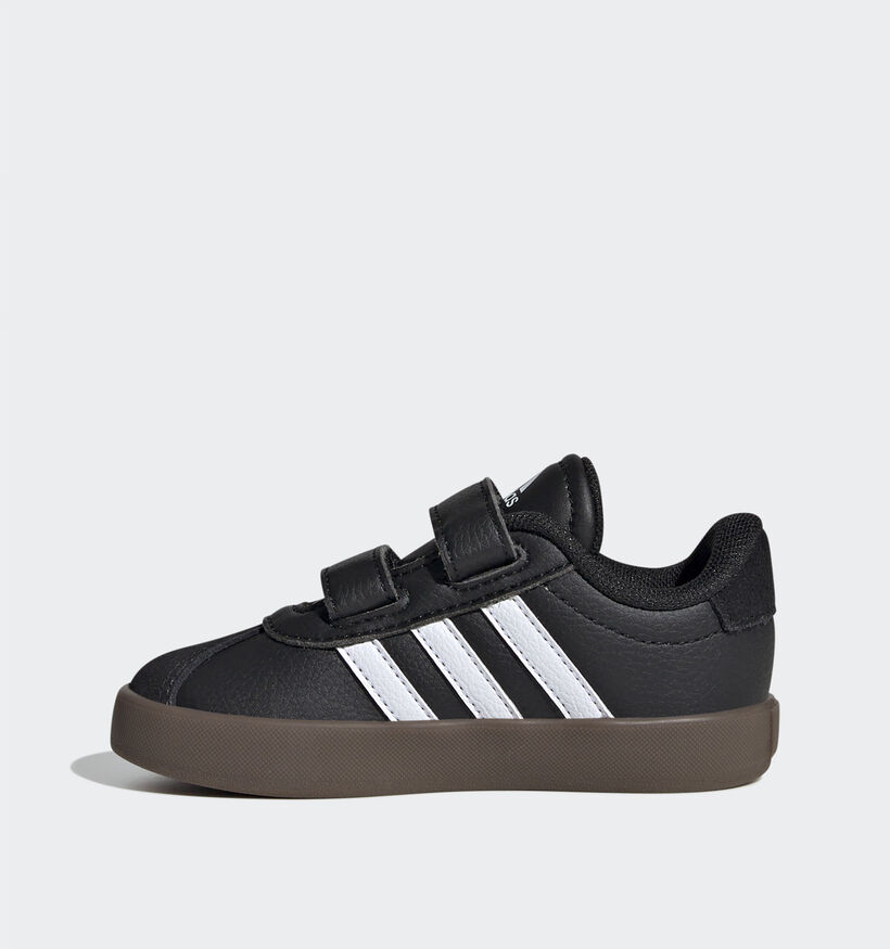 adidas VL Court 3.0 CF I Zwarte Sneakers voor jongens (350023)