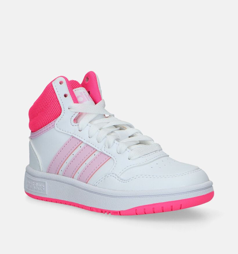 adidas Hoops 3.0 MID K Baskets en Blanc pour filles (343286)