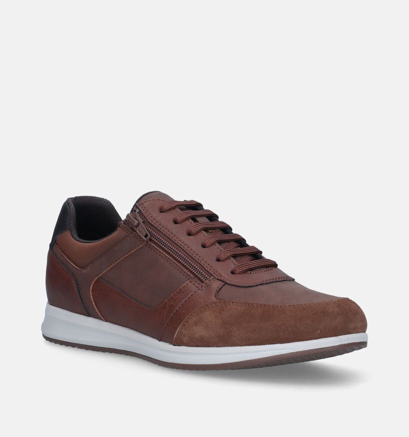 Geox Avery Chaussures à lacets en Cognac pour hommes (344333) - pour semelles orthopédiques