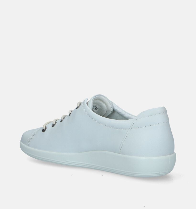 ECCO Soft 2.0 Chaussures à lacets en Blanc pour femmes (307442) - pour semelles orthopédiques
