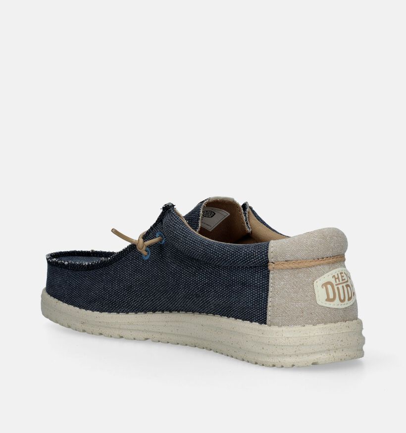 HEYDUDE Wally Coastline Mocassins en Bleu pour hommes (336704) - pour semelles orthopédiques