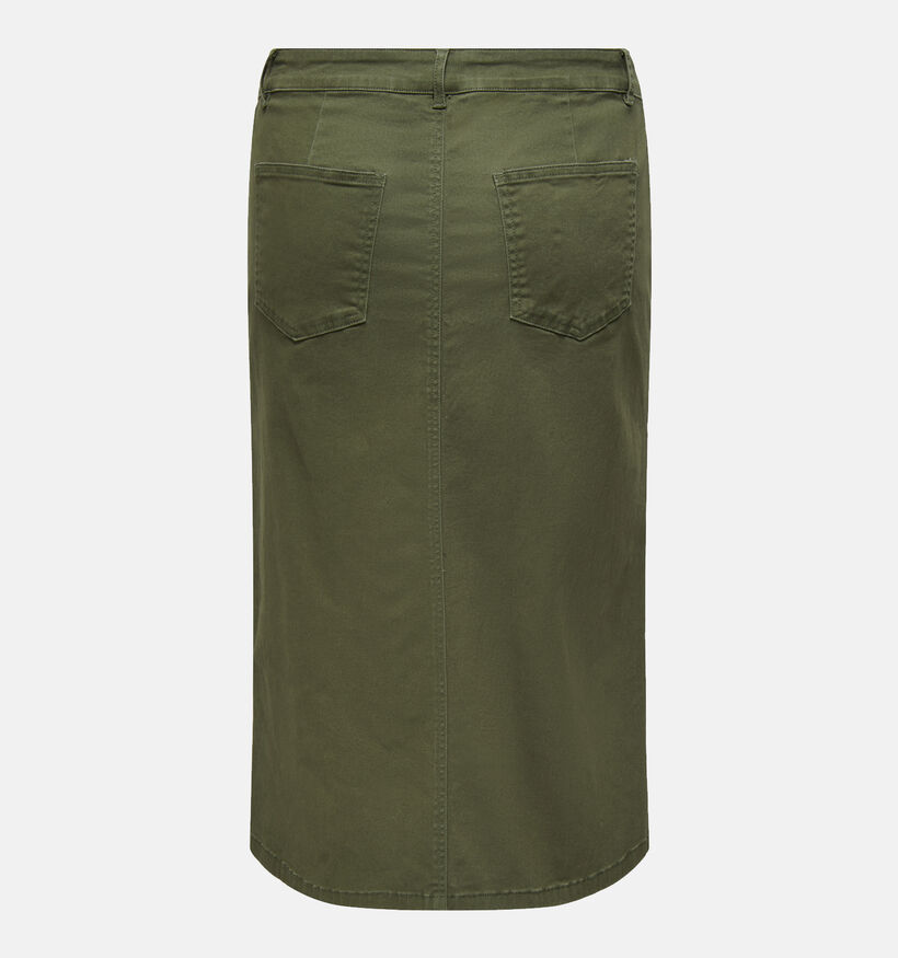 ONLY Carmakoma Lola Jupe longue en Vert khaki pour femmes (344209)