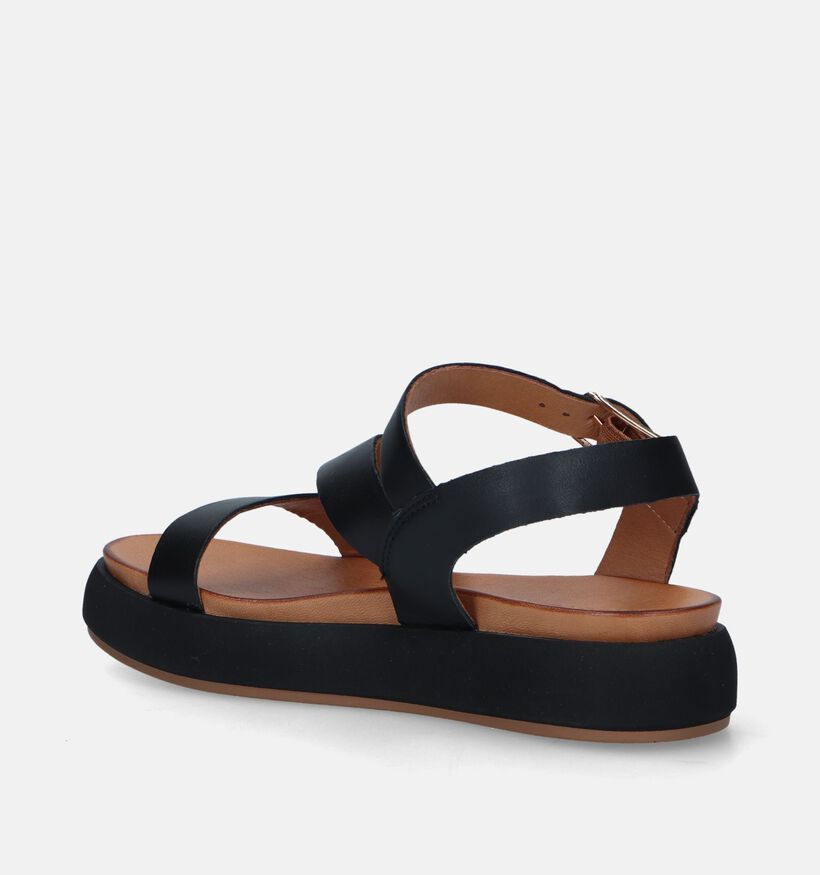 Inuovo Sandales avec semelle plateform en Noir pour femmes (341536)