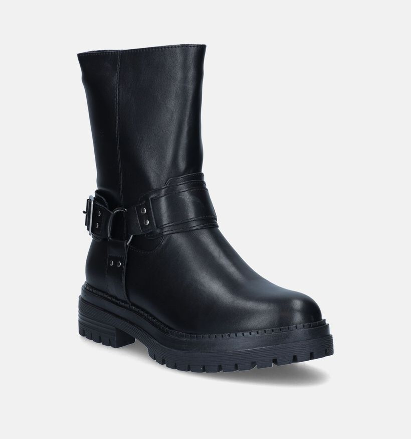 Poelman Bottines motardes en Noir pour femmes (345499)