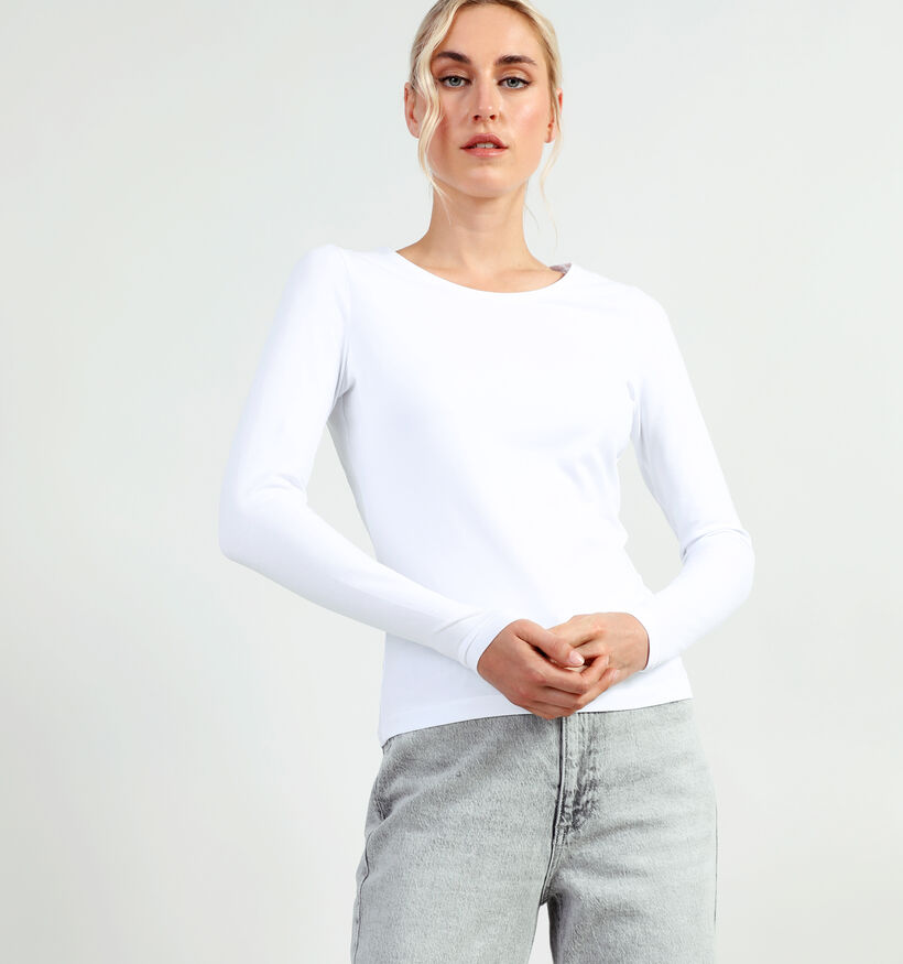 Vila Nora Wit Basic T-shirt voor dames (350996)