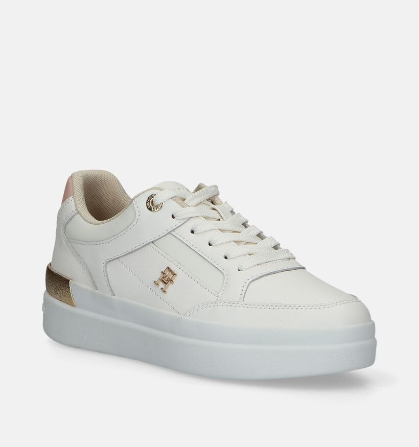 Tommy Hilfiger Lux Hardware Court Baskets en Blanc pour femmes (342707) - pour semelles orthopédiques