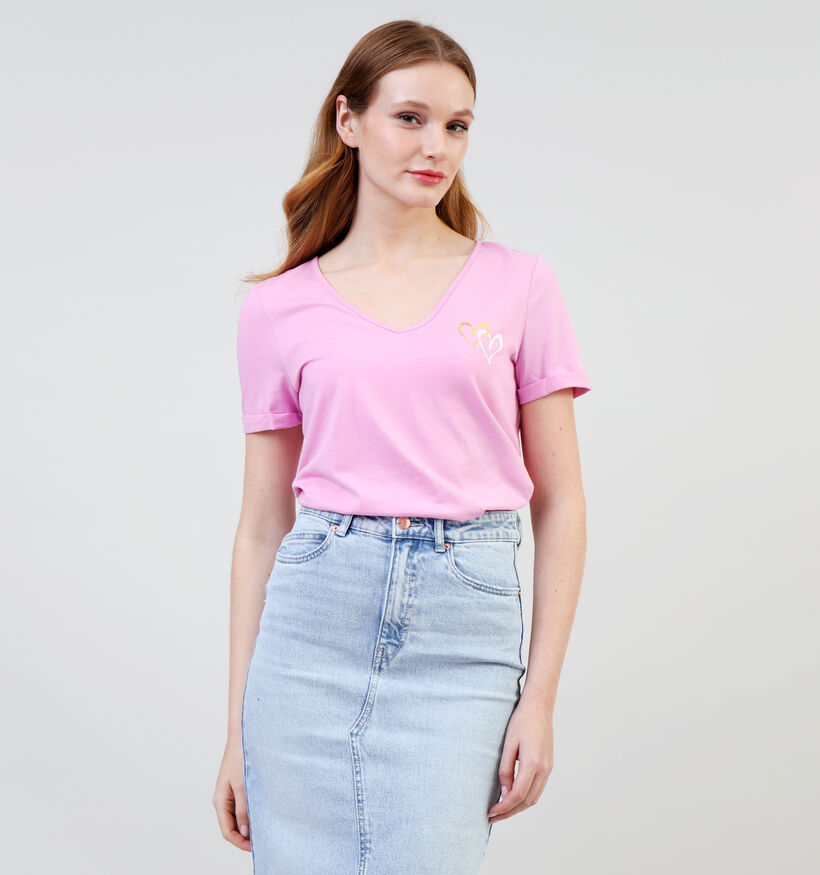 Vero Moda Heart Roze T-shirt voor dames (335356)