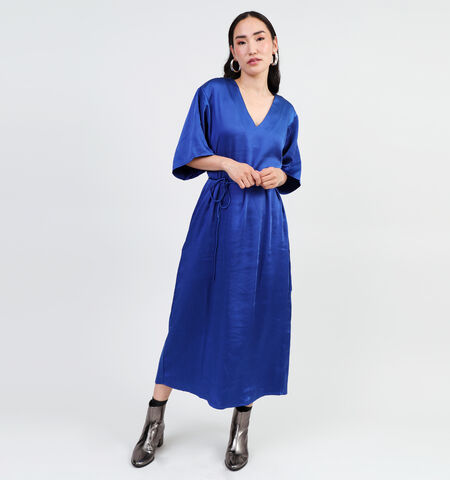 Robe longue bleu