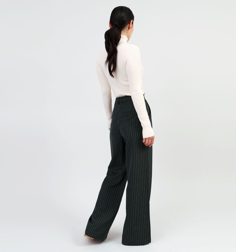 Vila Winnie Pantalon rayé en Vert pour femmes (346109)