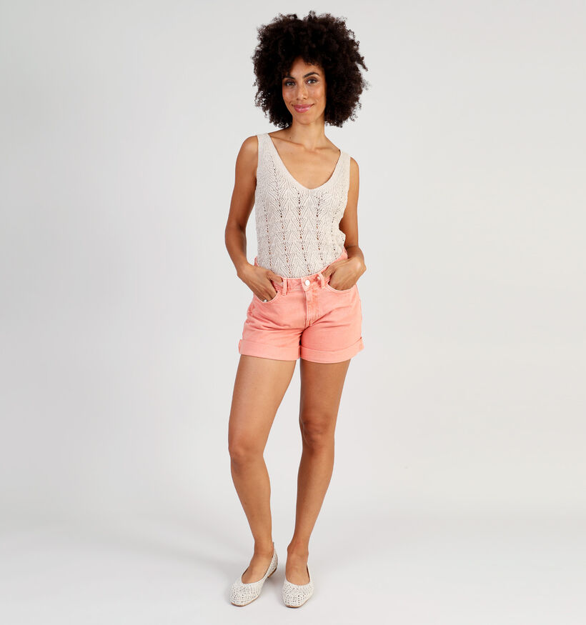 Vila Shelly Oranje Jeansshort voor dames (342948)