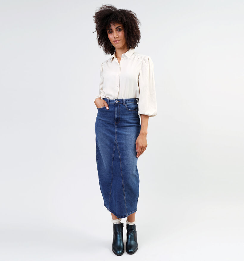 Pieces Atikka Jupe en jeans en Bleu pour femmes (351335)