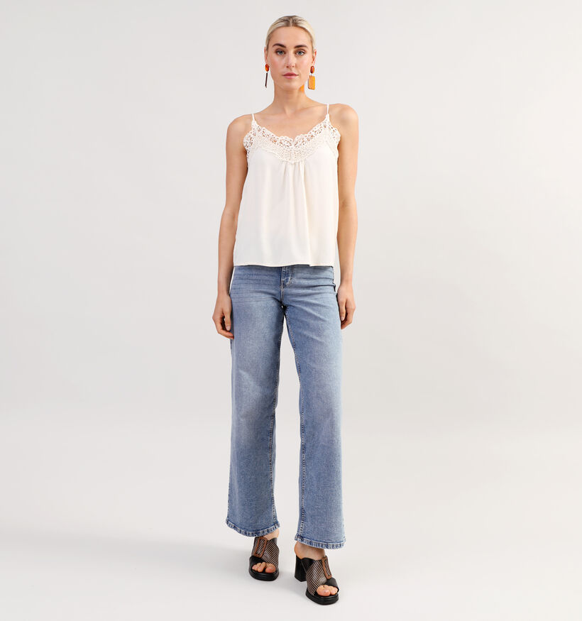 Pieces Jessie Wide leg jeans en Bleu pour femmes (346570)