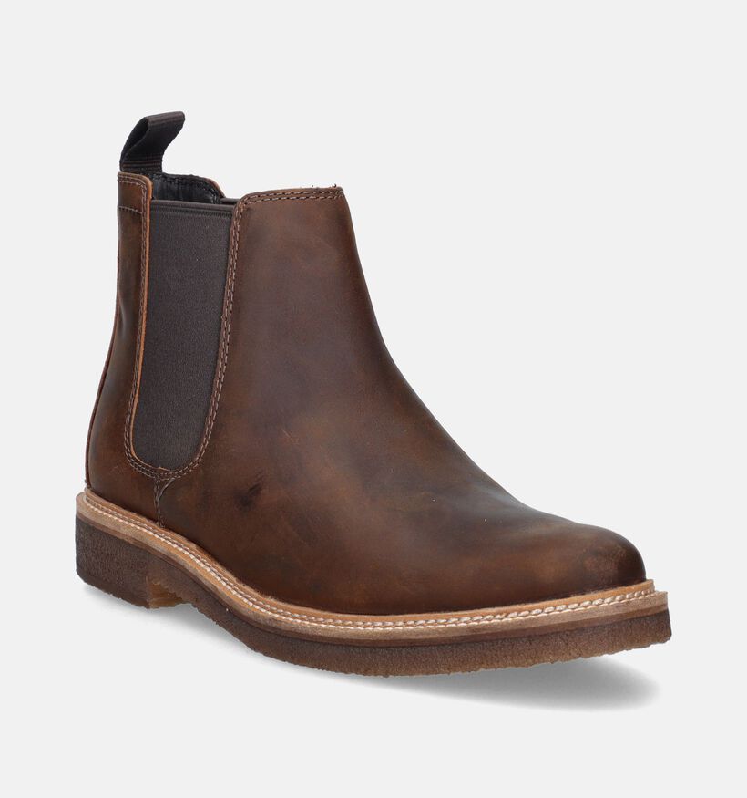 Clarks Clarkdale Easy Cognac Chelsea boots voor heren (346668) - geschikt voor steunzolen