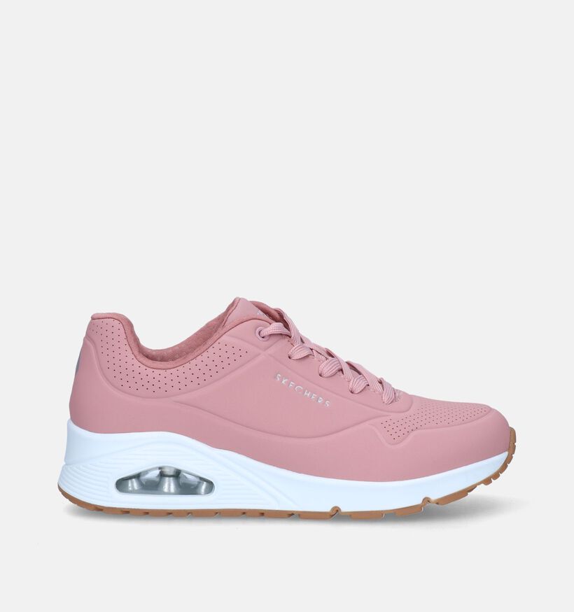 Skechers Uno Stand On Air Baskets en Rose pour femmes (345153)