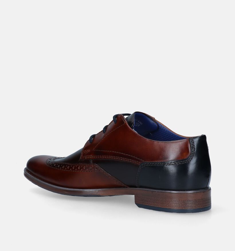 Bugatti Licio Chaussures habillées en Cognac pour hommes (343735)