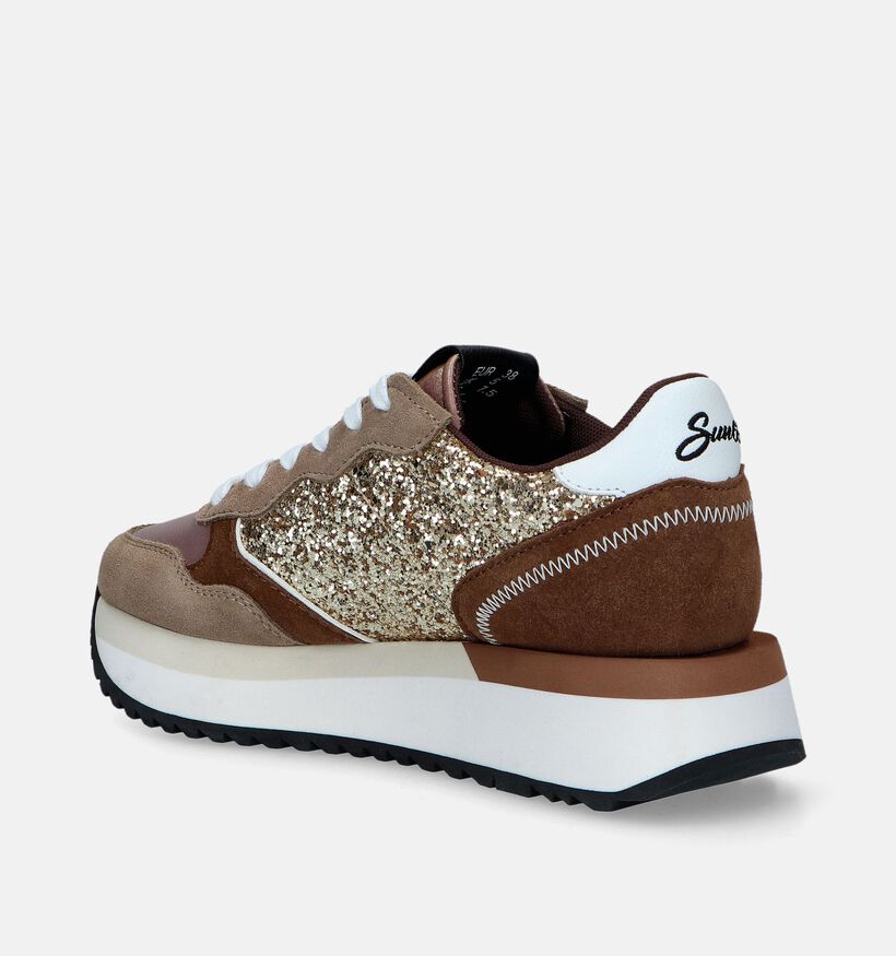 Sun 68 Big Ally Glitter Gouden Sneakers voor dames (345691) - geschikt voor steunzolen