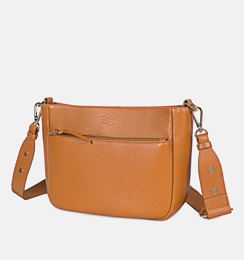 Crinkles Camel Crossbody Tas voor dames (342333)