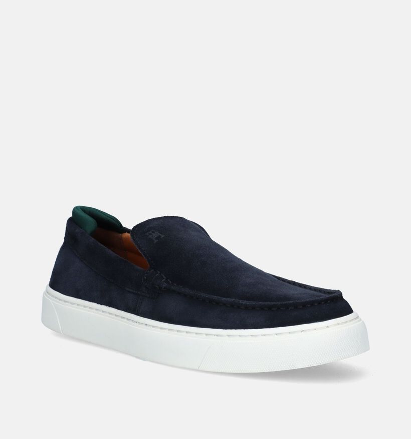 Tommy Hilfiger Casual Suede Blauwe Instappers voor heren (336696)