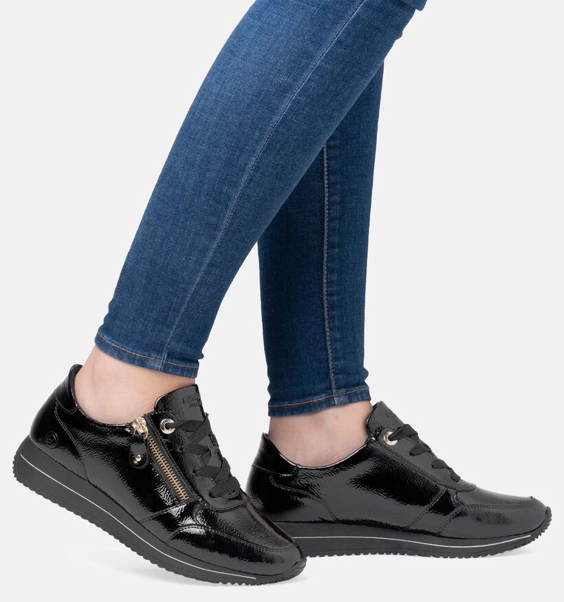 Remonte Baskets casual en Noir pour femmes (344451) - pour semelles orthopédiques