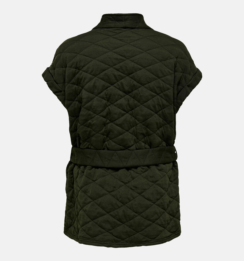 ONLY Carmakoma Soffi Veste sans manches matelassé courte en Vert pour femmes (346451)