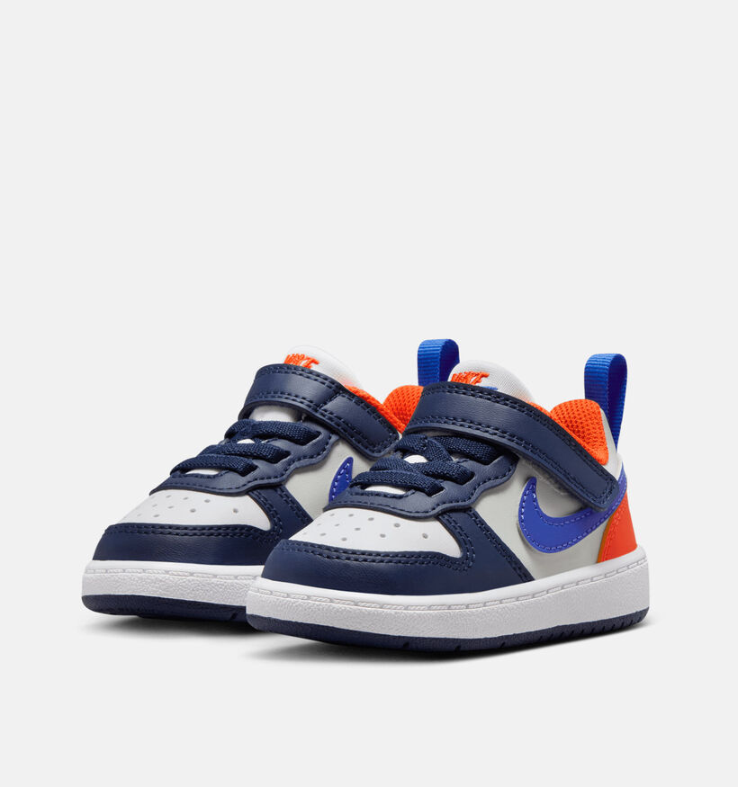 Nike Court Borough Blauwe Sneakers voor jongens, meisjes (344715)