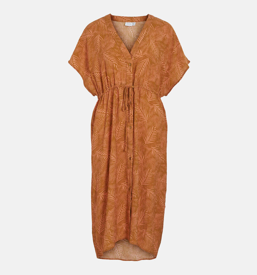 Vila Limia Robe mi-longue en Orange pour femmes (342947)