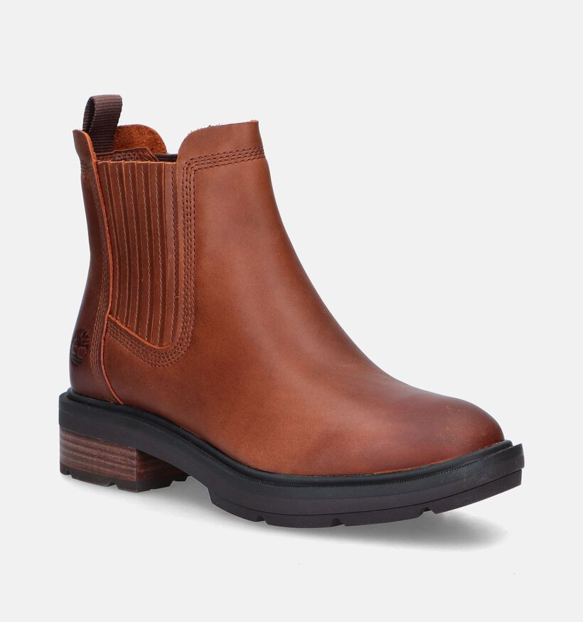 Timberland Brimfield Mid Chelsea boots en Cognac pour femmes (346058) - pour semelles orthopédiques