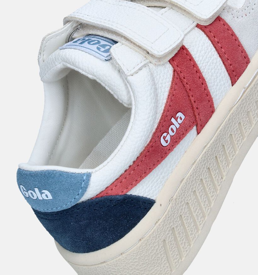 Gola Grandslam Trident Strap Witte Sneakers voor meisjes (345131) - geschikt voor steunzolen