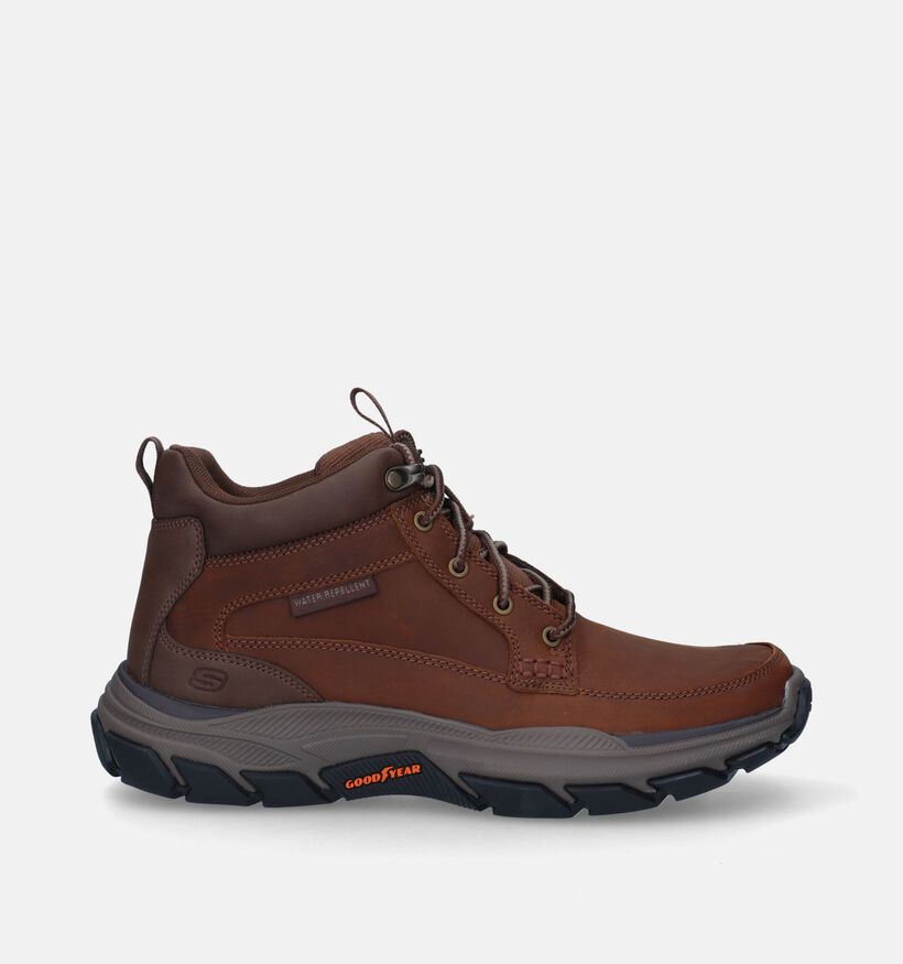 Skechers Respected Bosswel Relaxed Fit Cognac Wandelschoenen voor heren (345204) - geschikt voor steunzolen